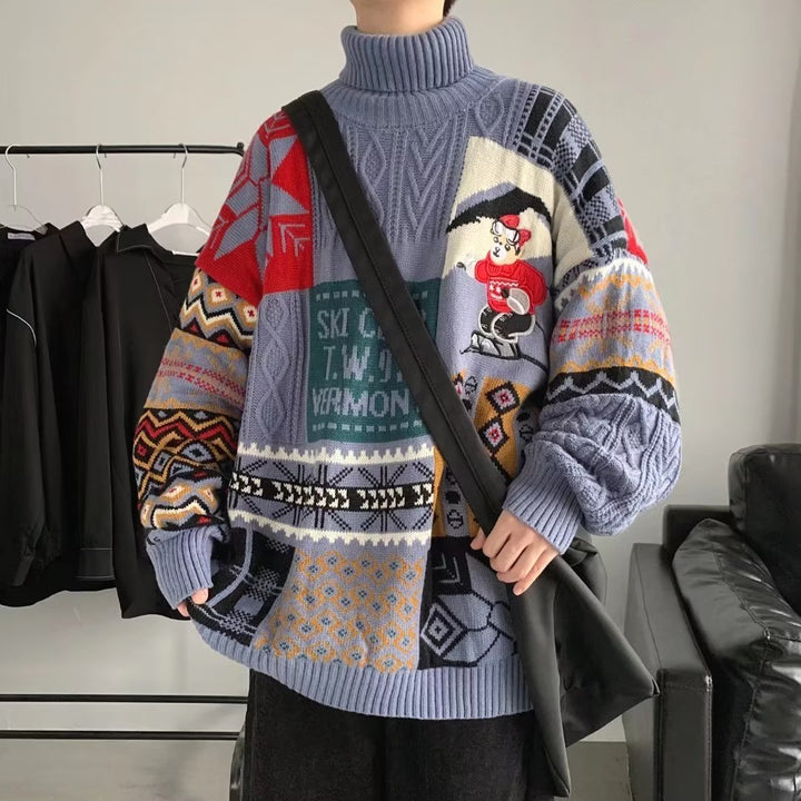 Warmer Strickpullover mit Rollkragen