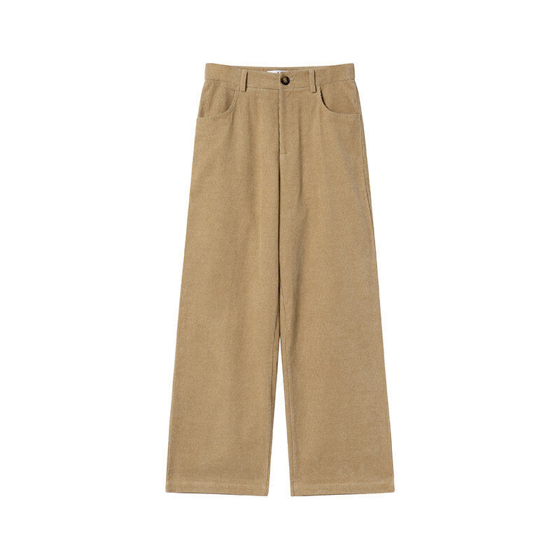 Damen-Cordhose mit Stickerei und hohem Bund