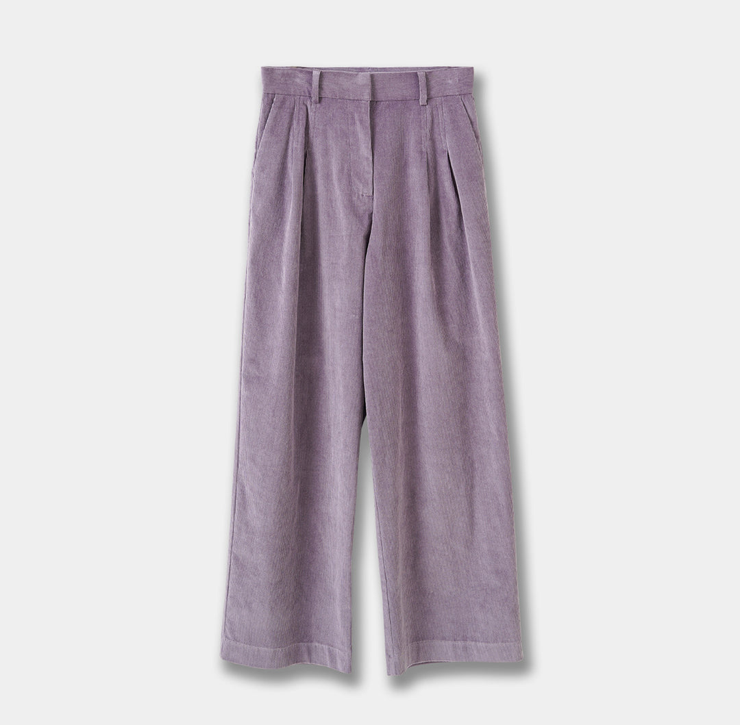 Damen-Cordhose, gerade geschnitten, Baumwolle, Französischer Stil