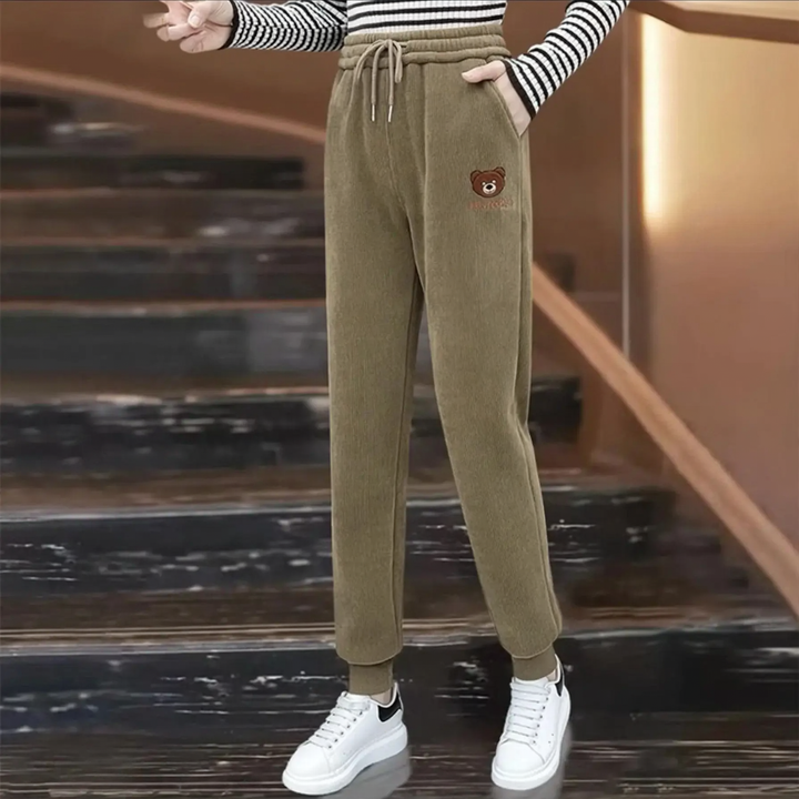 Gefütterte Cord-Freizeithose für Damen