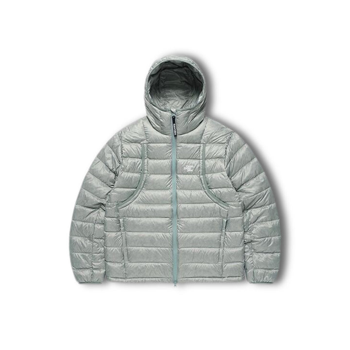 Leichte Daunenjacke mit Kapuze, 90% Grauentendaunen