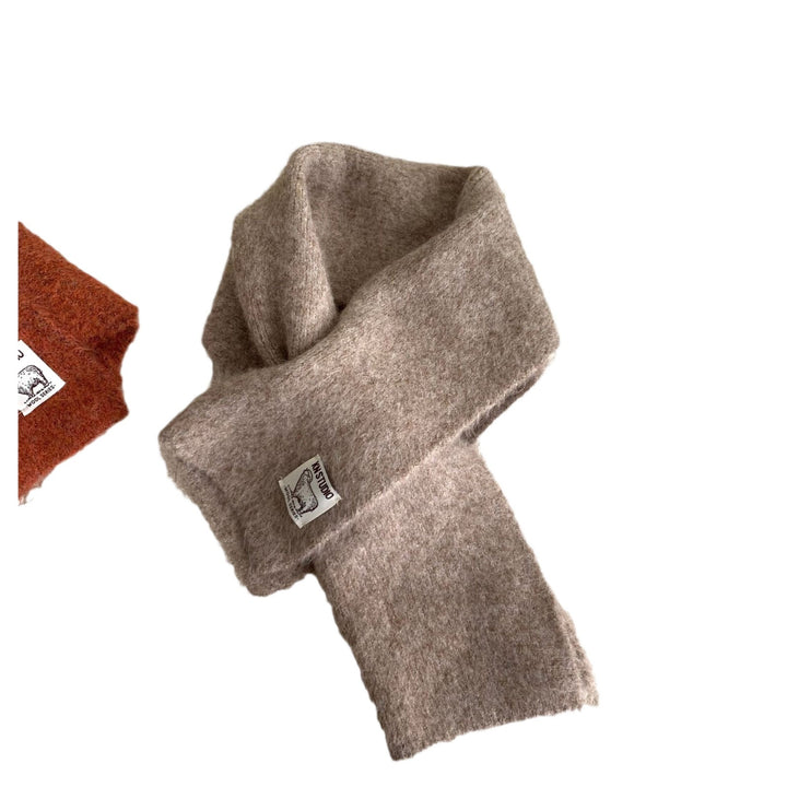Kurzer Strickschal mit Schlitz, Alpakawollmischung