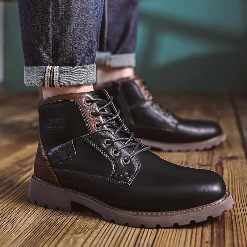 Herren-Stiefel im Retro-Stil mit Reißverschluss
