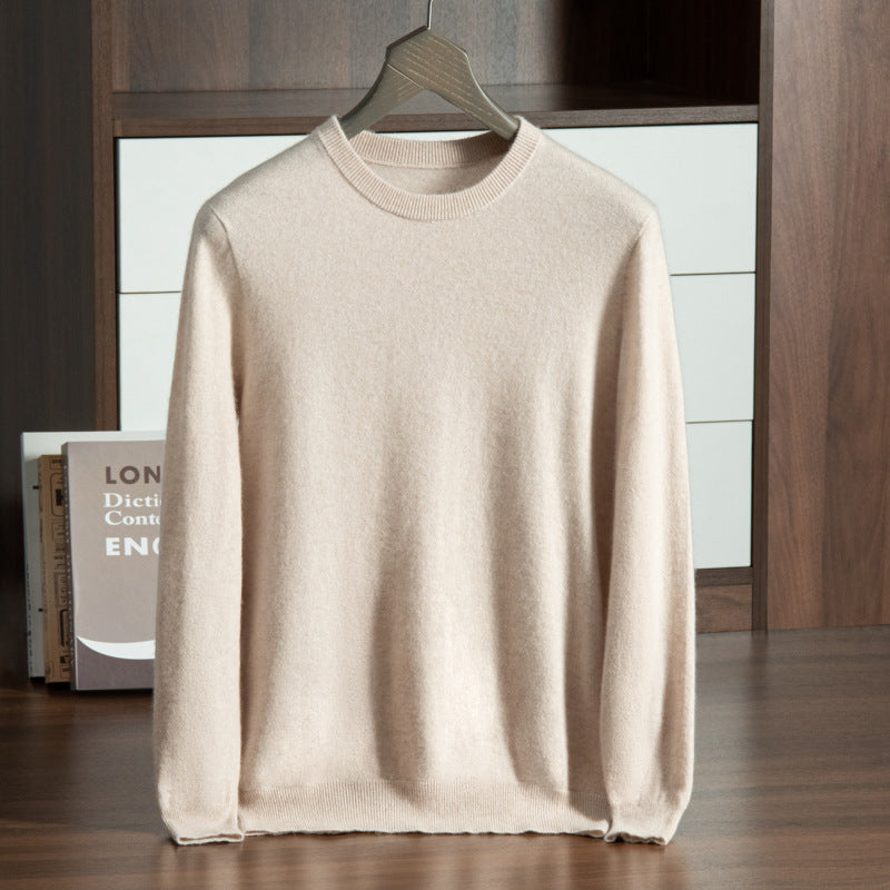 Herren-Wollpullover mit Stehkragen, locker und warm
