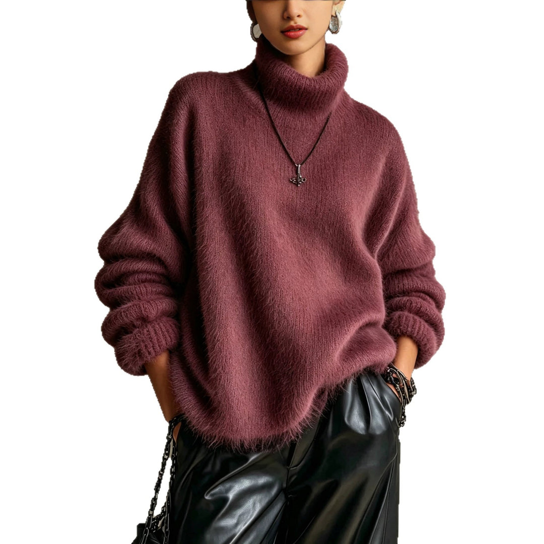 Flauschiger Rollkragenpullover