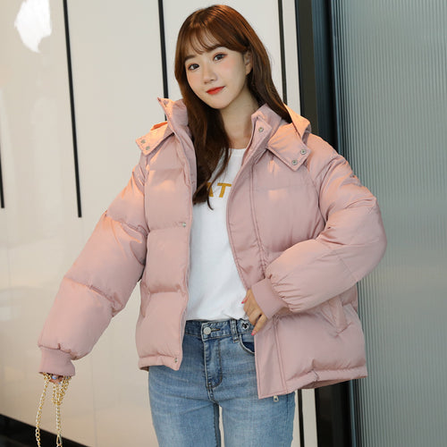 Kurze, wattierte Damen-Steppjacke