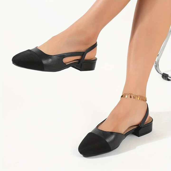 Echoarchiv | Slingback Ballerinas In Beige & Schwarz Klassischer Chic