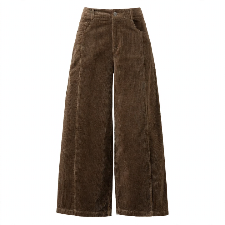 Kord-Hose in Kokon-Form, 7/8-Länge