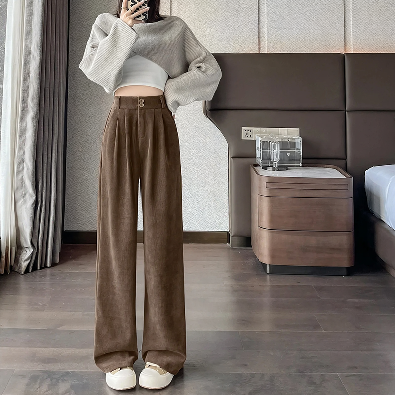 Damen-Cordhose im Business-Stil, gefüttert