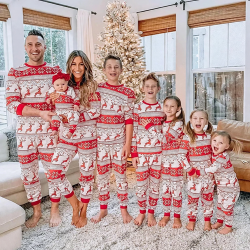 Weihnachts-Familien-Schlafanzug-Set