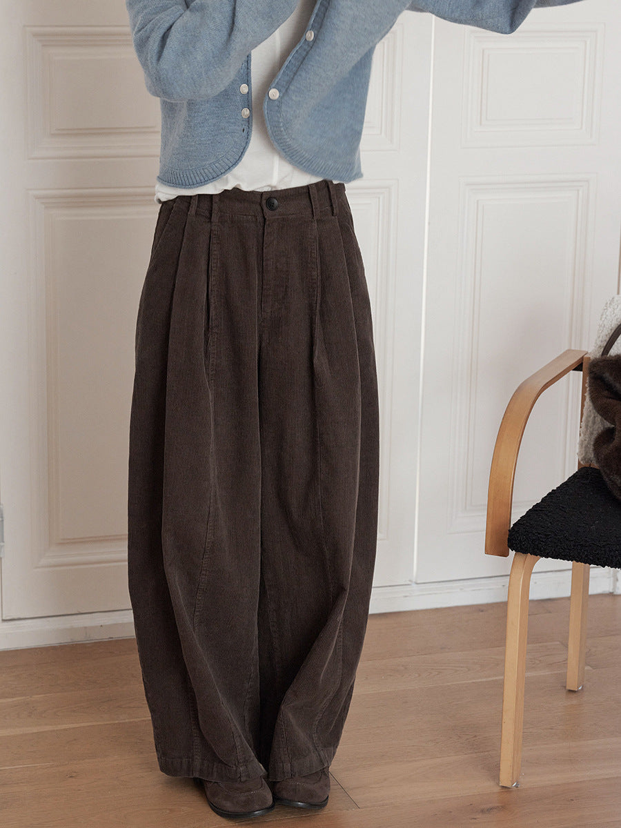 Retro-Cordhose, locker geschnitten, Damen
