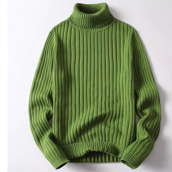 Herren-Strickpullover aus Baumwolle mit Stehkragen