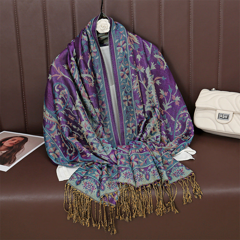 Elegante Stola mit Jacquard-Muster