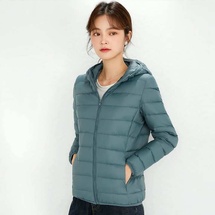 Leichte Daunenjacke mit Kapuze für Damen
