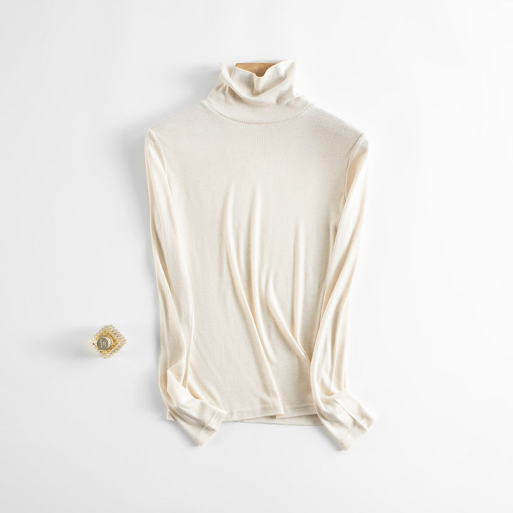Eleganter Damen-Rollkragenpullover aus Seidenmischung