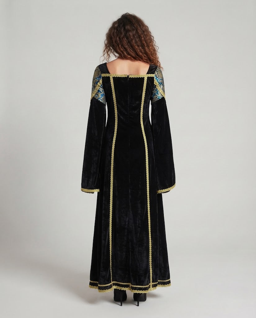 Frauen Elegantes Abendkleid mit Raffinierten Ärmeln Echo Archiv