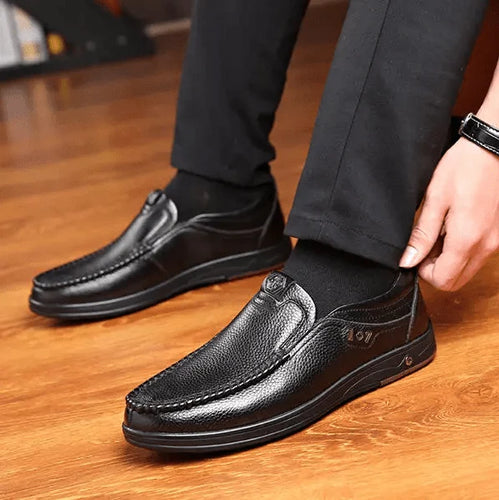 Herren Echtleder Schlupfschuhe Echoarchiv