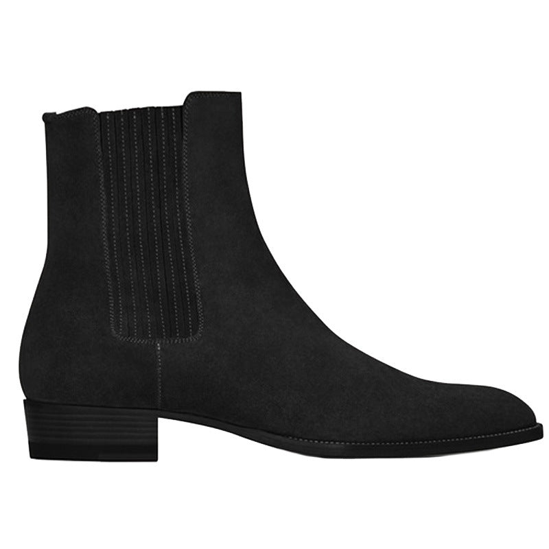 Herren-Chelsea-Stiefel, Rindsleder, spitz zulaufend