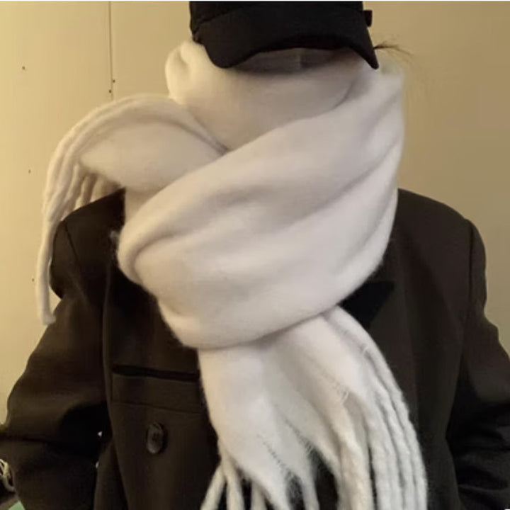 Dicker Mohair-Schal in Unifarben, 200 cm