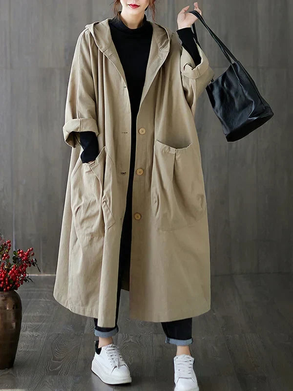 Echoarchiv | Langer Wasserdichter Trenchcoat Mantel