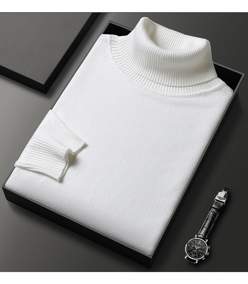 Herren-Wollpullover mit Rollkragen, weich und warm