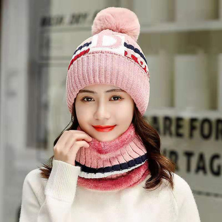 Winter-Strickset: Mütze und Schal für Damen
