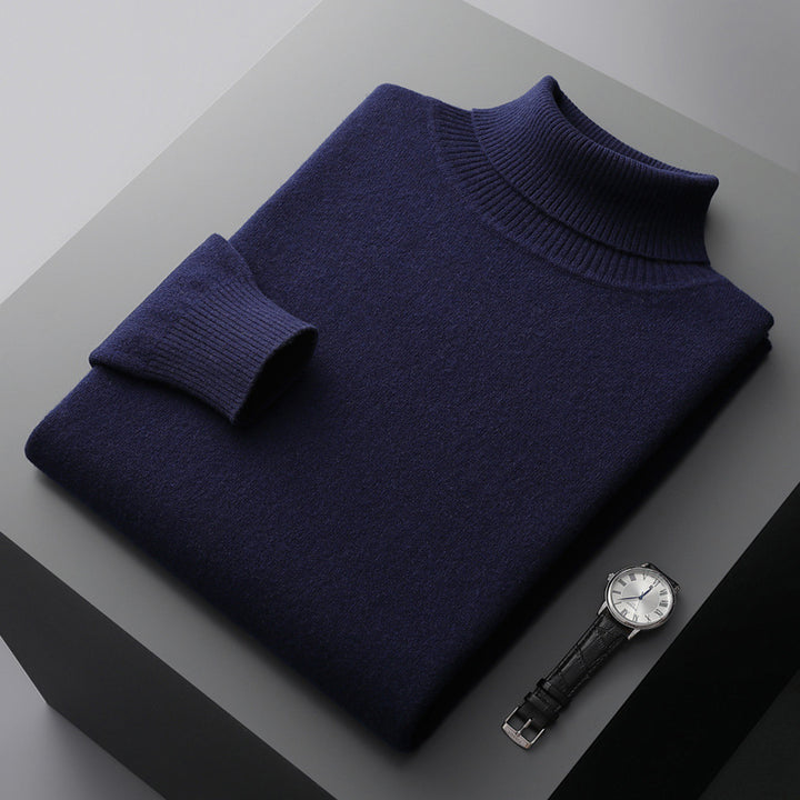 Herren-Wollpullover, Rollkragen, 100% Wolle