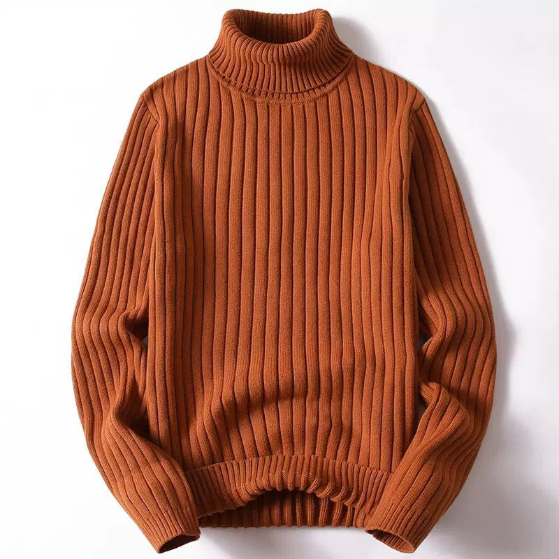 Herren-Strickpullover aus Baumwolle mit Stehkragen