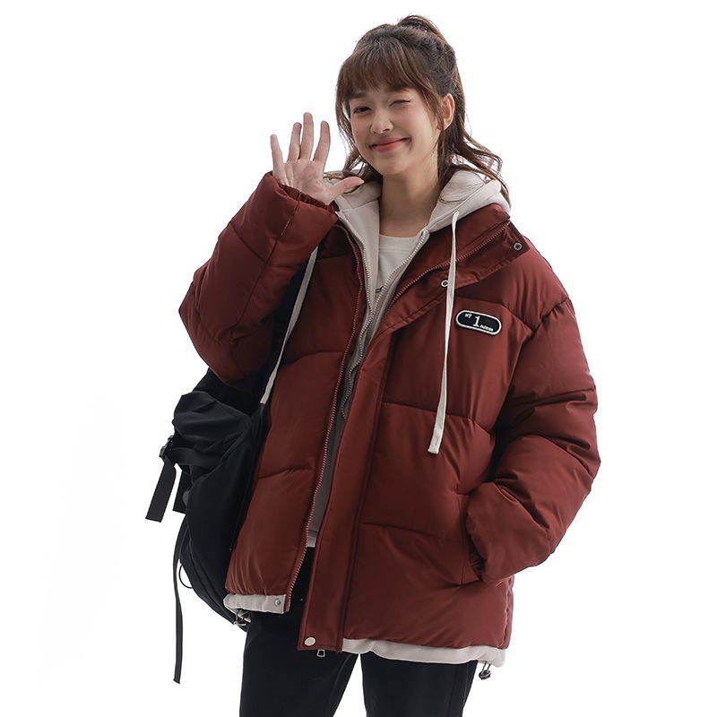 Gefütterte Unisex-Winterjacke im Lagen-Look