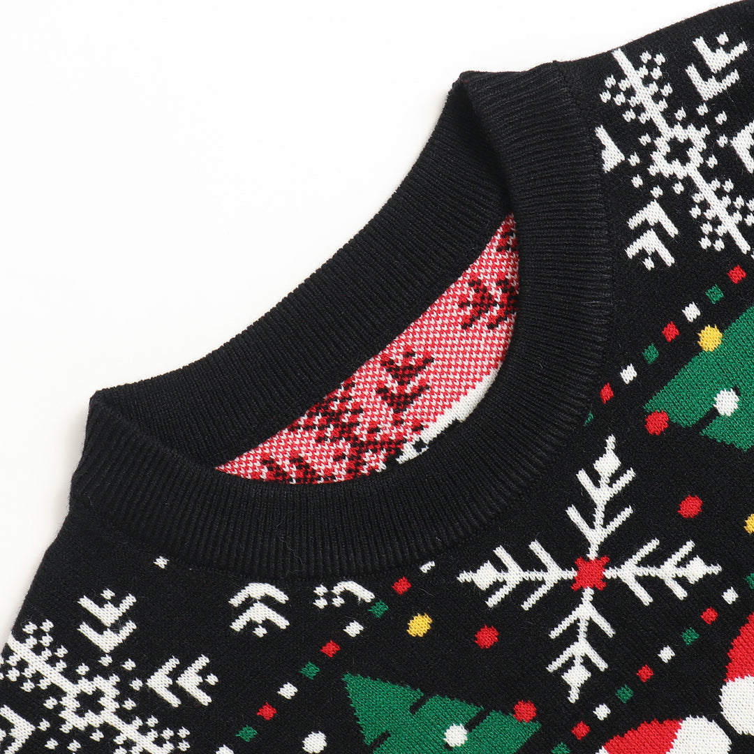 Festlicher Jacquard-Strickpullover