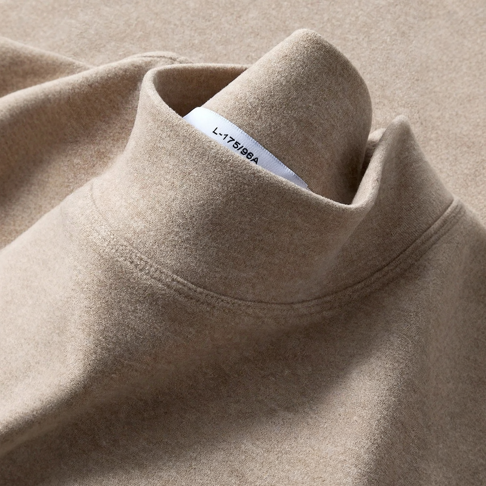 Herren-Langarmshirt, gefüttert, mit Stehkragen
