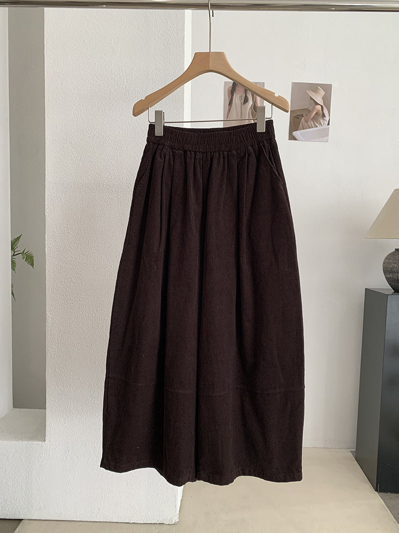 Vintage Kord-Ballonhose mit hohem Bund