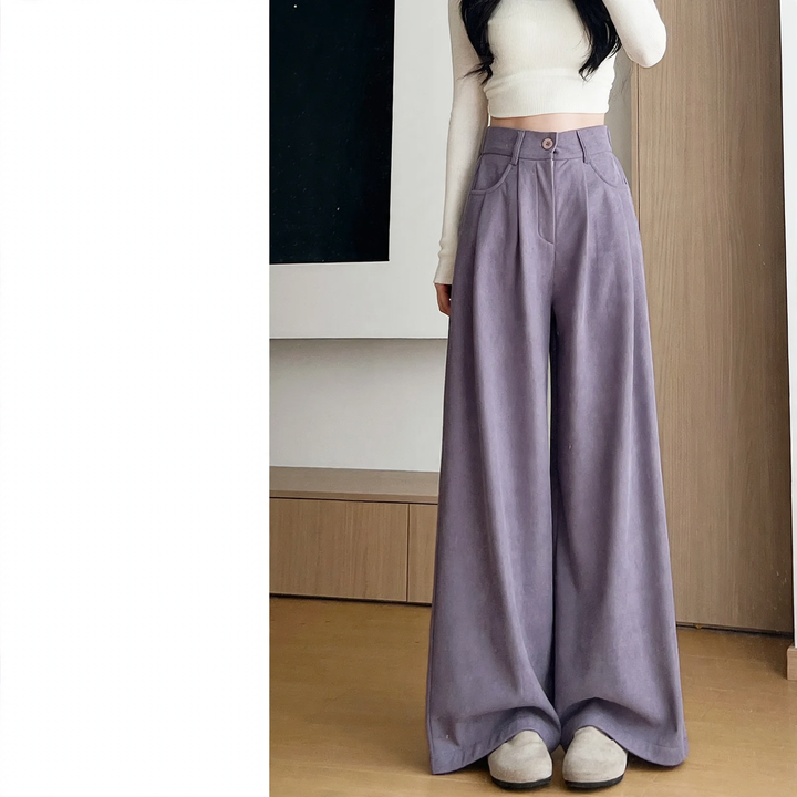 Kord-Hosen mit hohem Bund für Damen