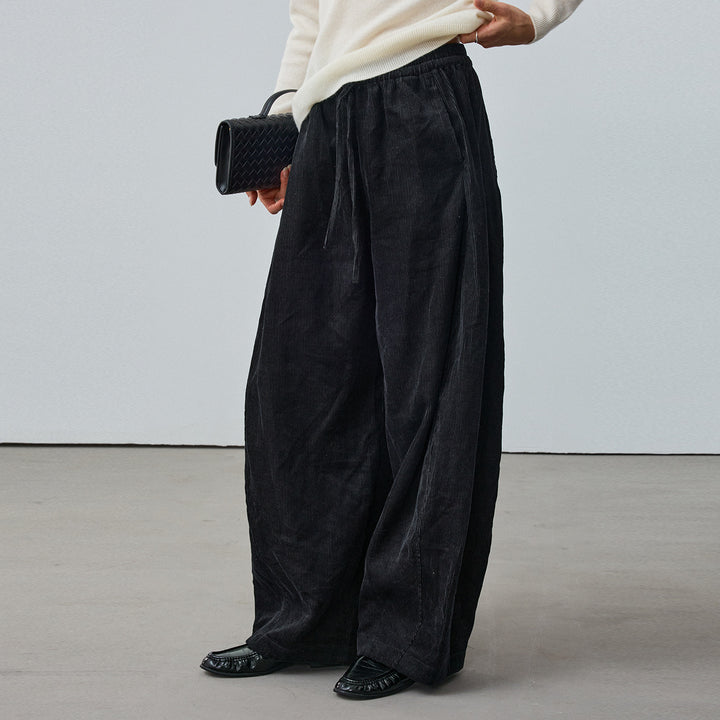Warme Cordhose aus Ramie-Baumwoll-Mix