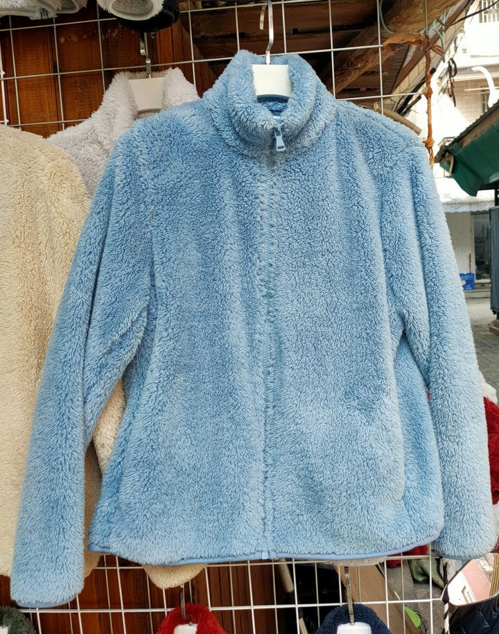 Warme Fleece-Jacke mit Reißverschluss für Damen