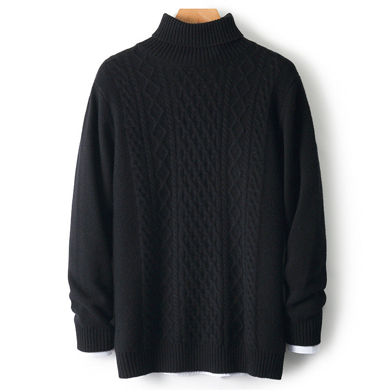 Warmer Rollkragenpullover aus 100% Schurwolle