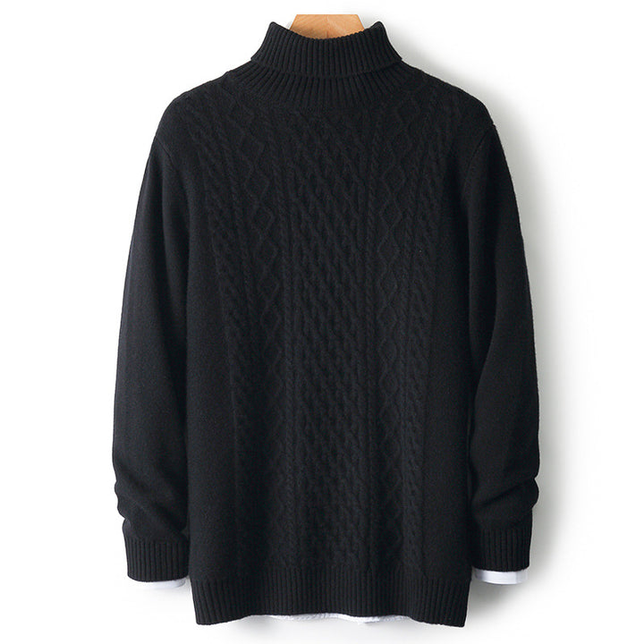 Warmer Rollkragenpullover aus 100% Schurwolle