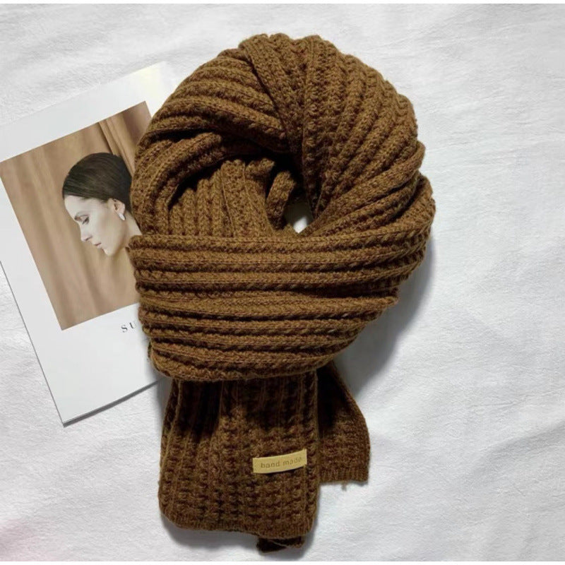 Einfarbiger Strickschal für Damen und Herren