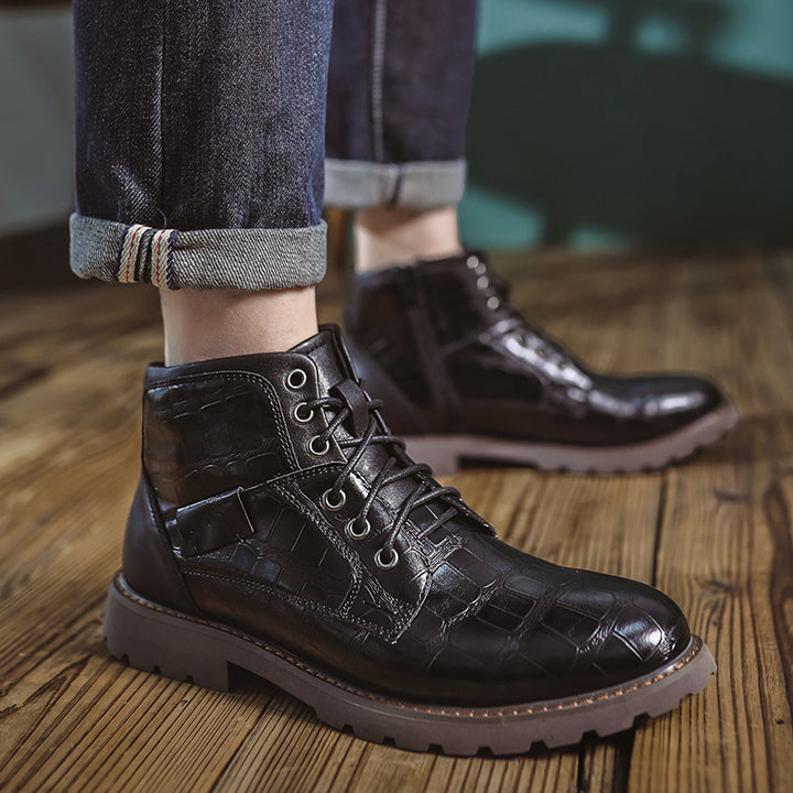 Herren-Stiefel im Retro-Stil mit Reißverschluss