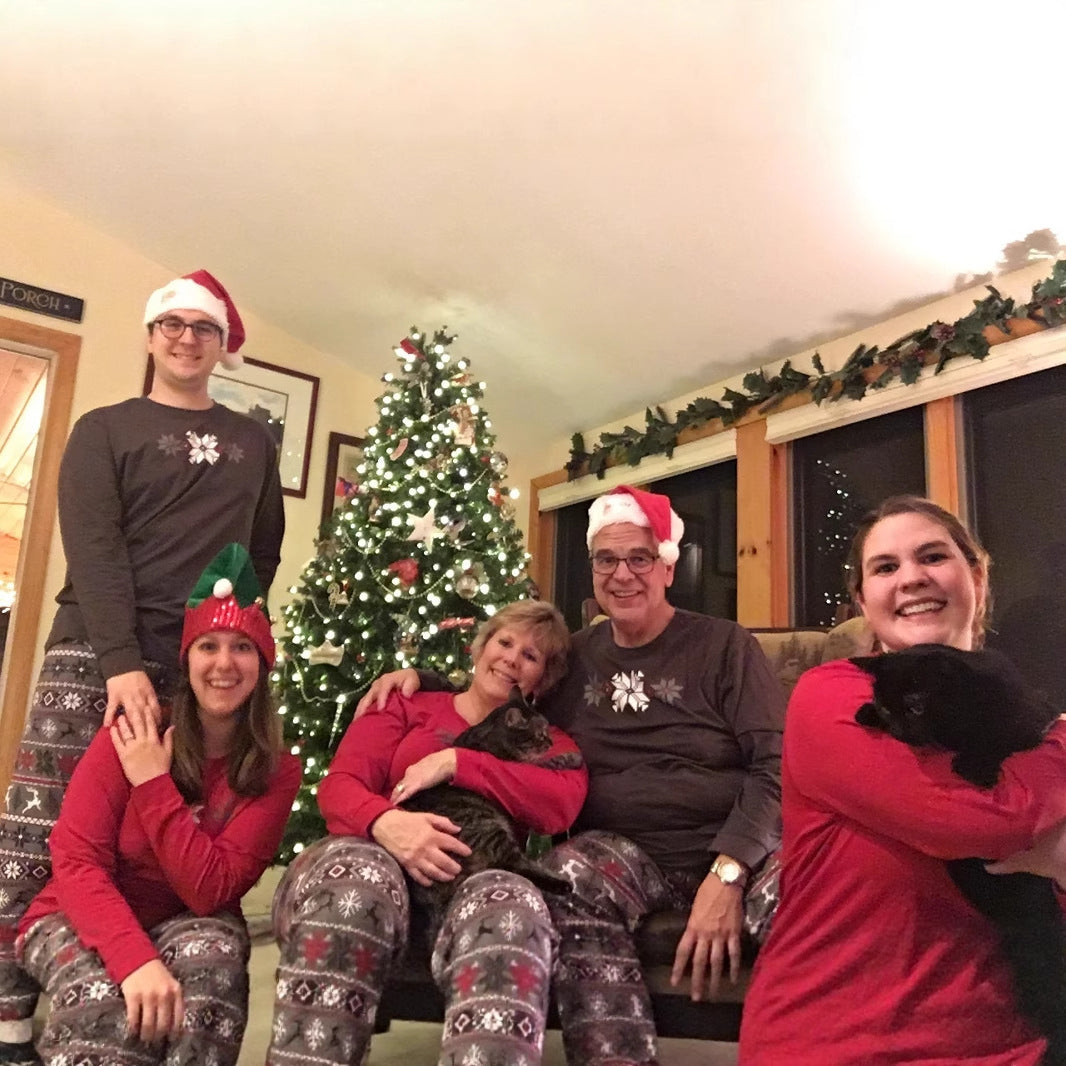 Weihnachts-Familien-Schlafanzug-Set, Baumwollmischung