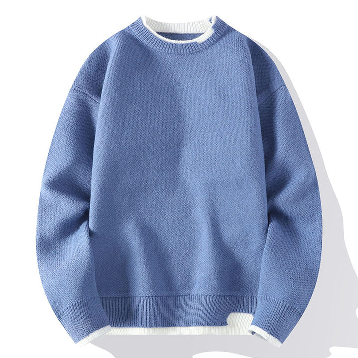 Herren-Strickpullover in Fake-Layer-Optik, modisch und bequem
