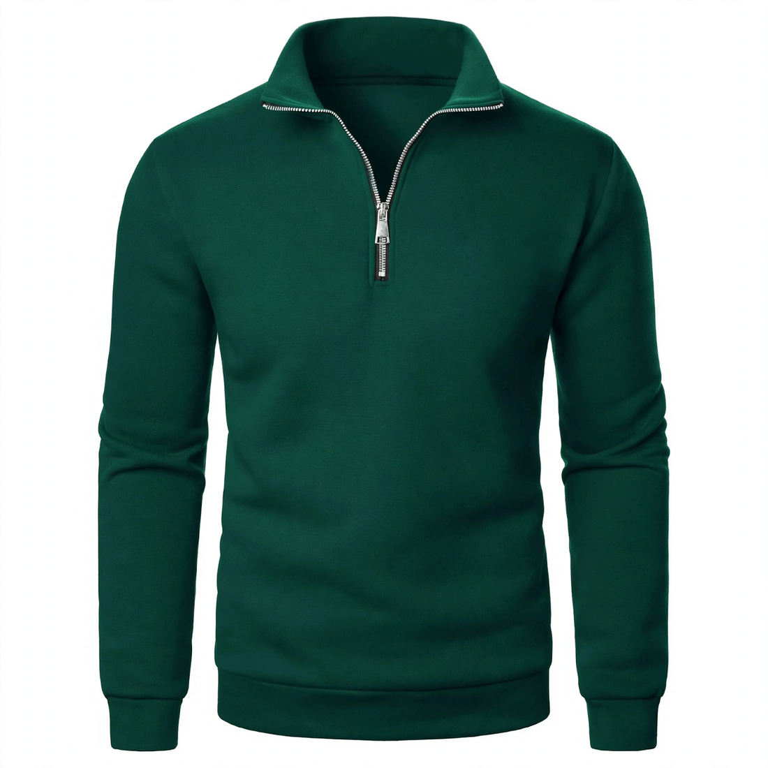 Herren-Sweatshirt mit Stehkragen und Reißverschluss