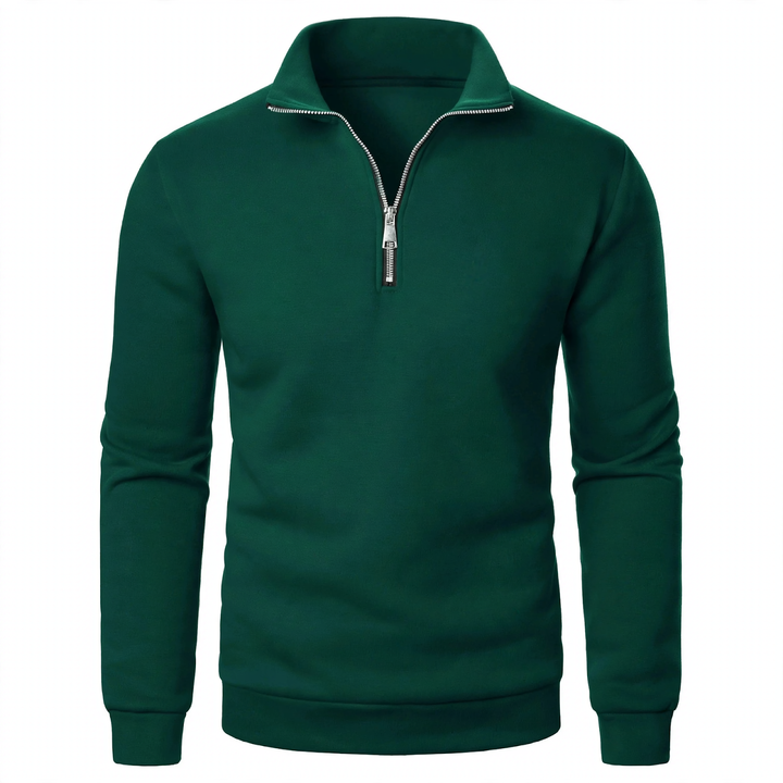 Herren-Sweatshirt mit Stehkragen und Reißverschluss