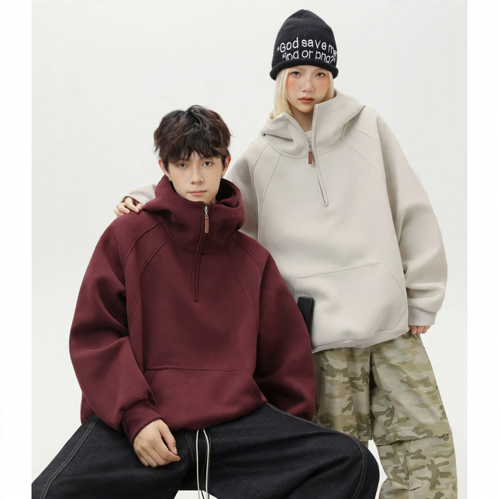 Unisex-Kapuzenpullover mit Reißverschluss