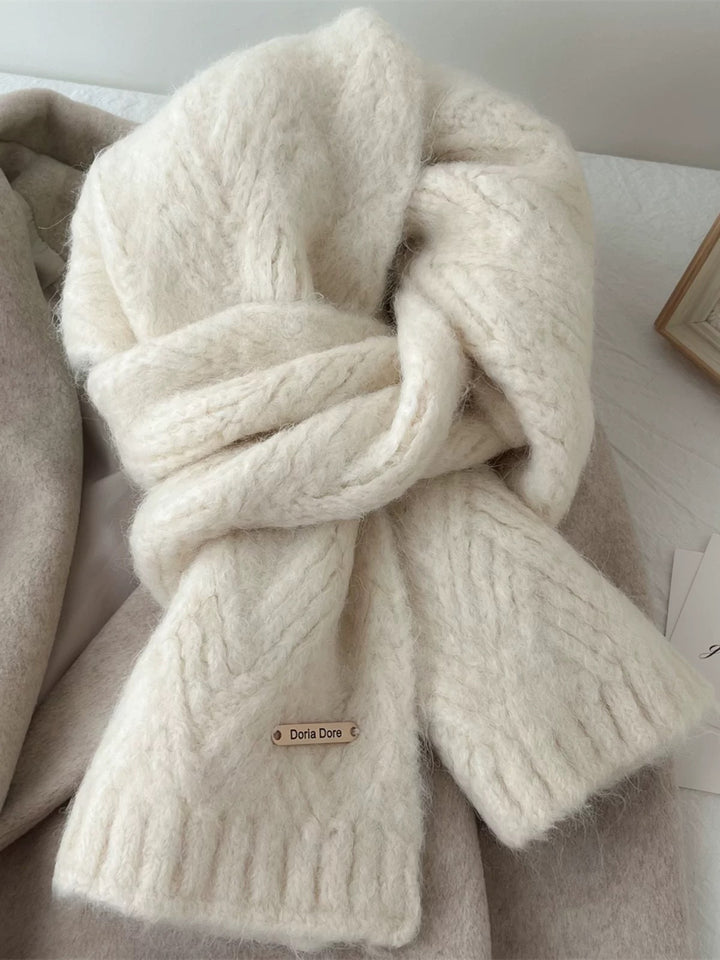 Alpakawoll-Mischgewebe Strickschal, 22x162 cm