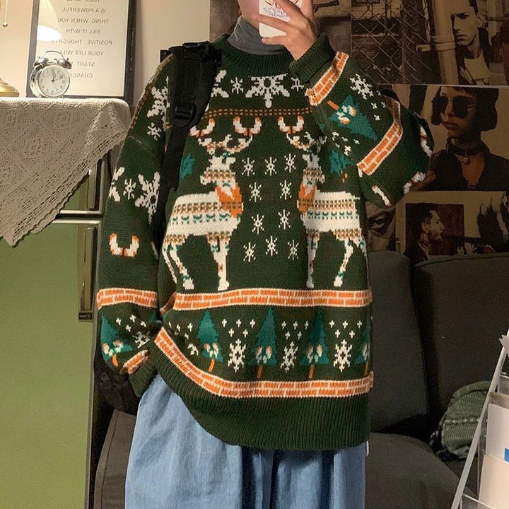 Unisex-Weihnachtspullover mit Jacquard-Muster