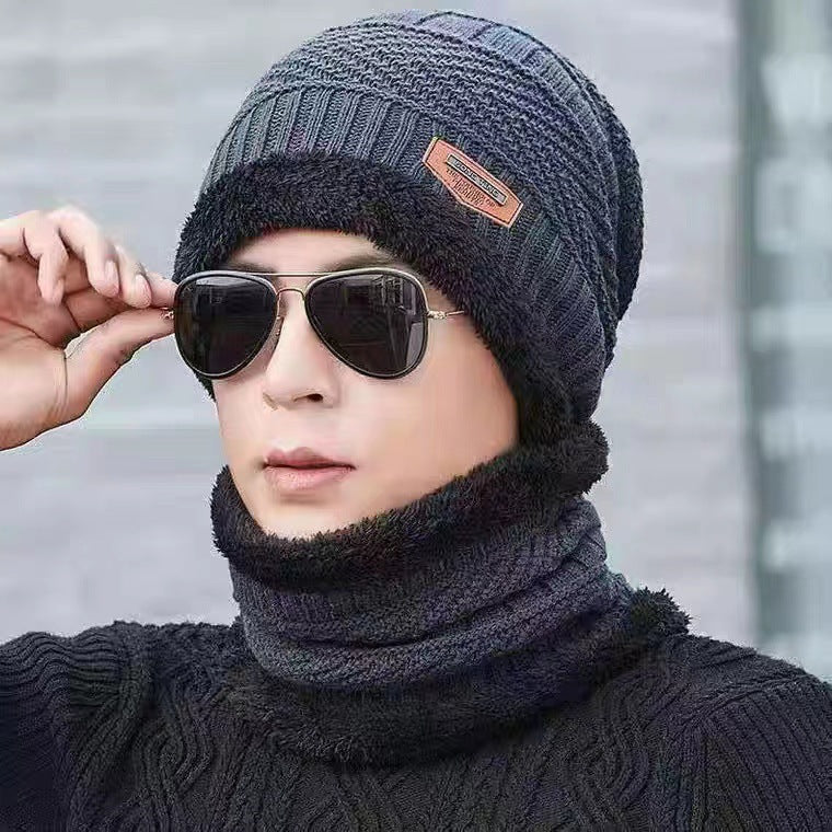 Strickmütze und Schal Set für Herren