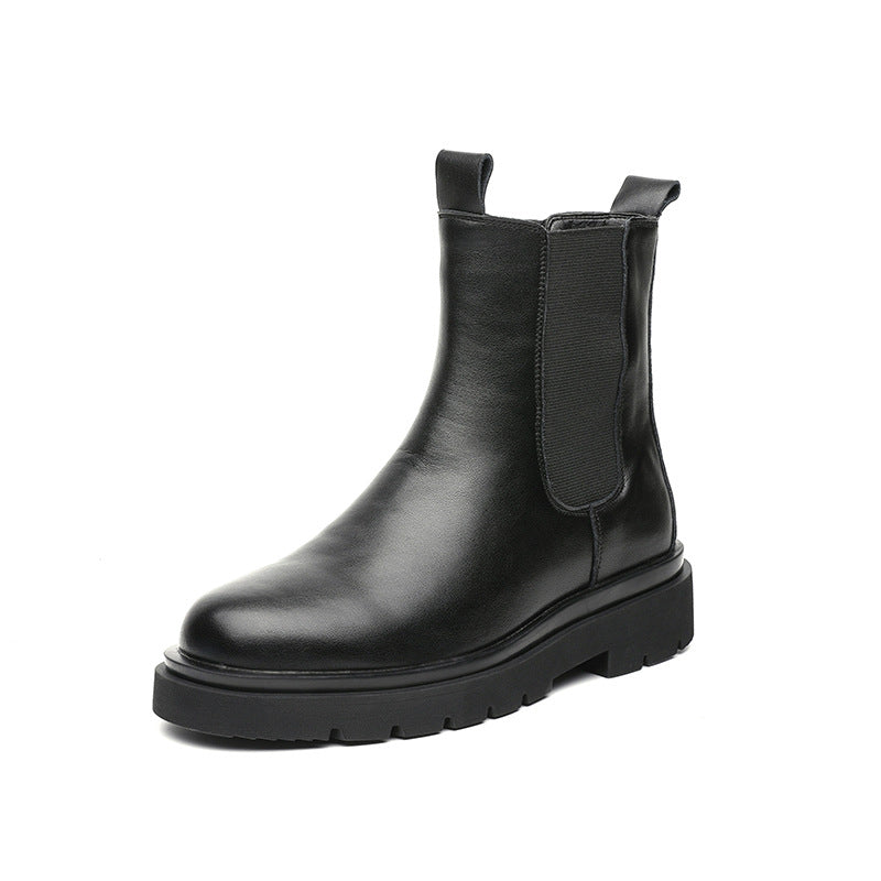 Herren-Chelsea-Stiefel, gefüttert, britischer Stil