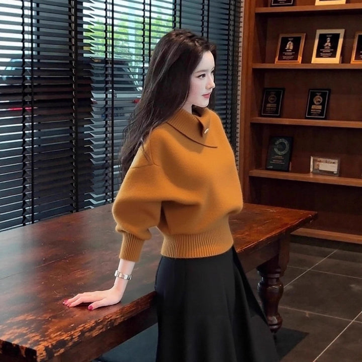 Lässiger Rollkragen-Strickpullover