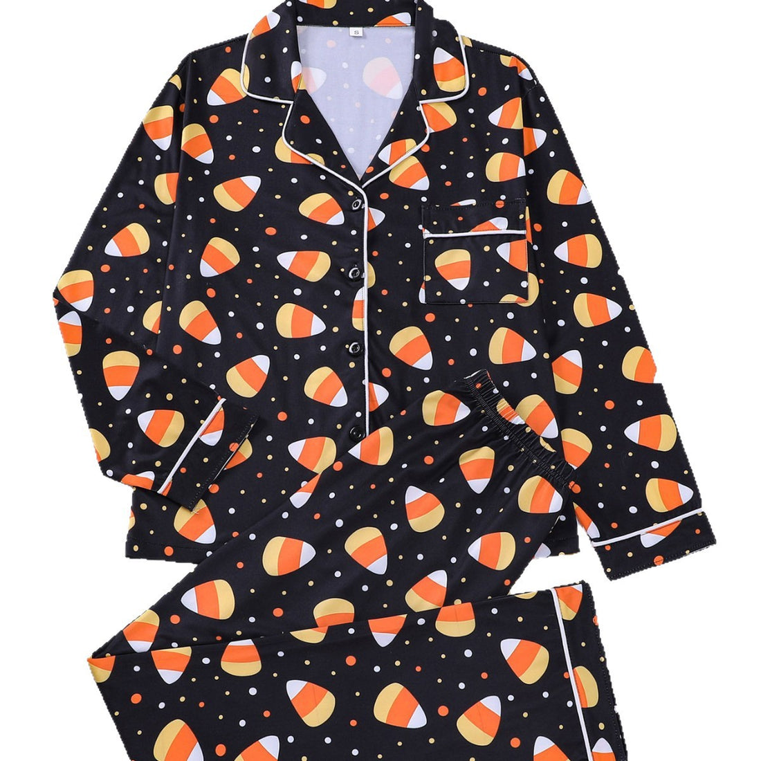 Damen-Pyjama-Set, Langarm, Weihnachtsmotiv